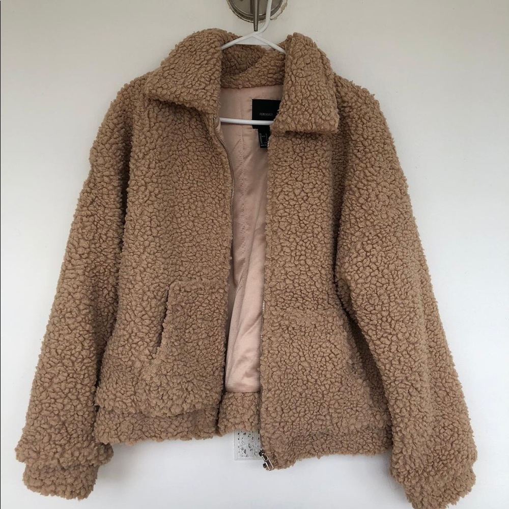 Tan Fluffy Sherpa jacket